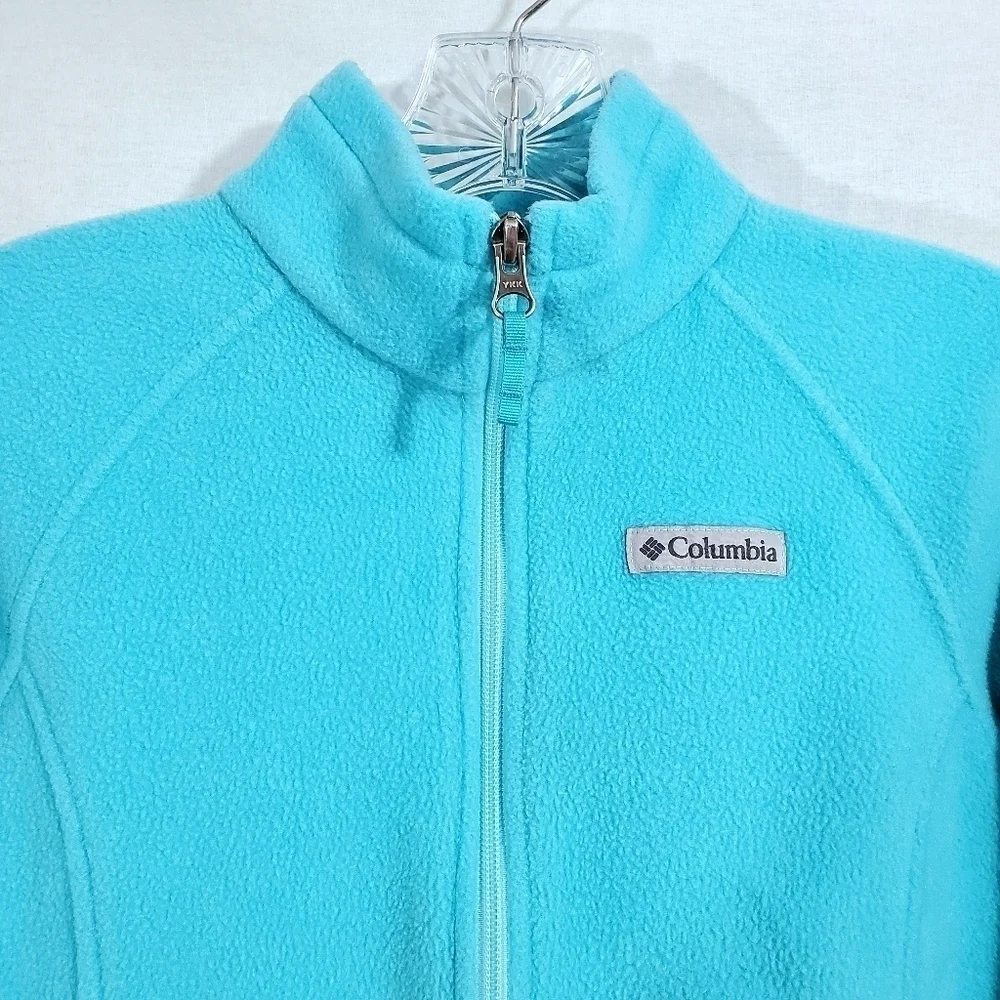 Columbia Children's Turquoise Blue Zip Fleece